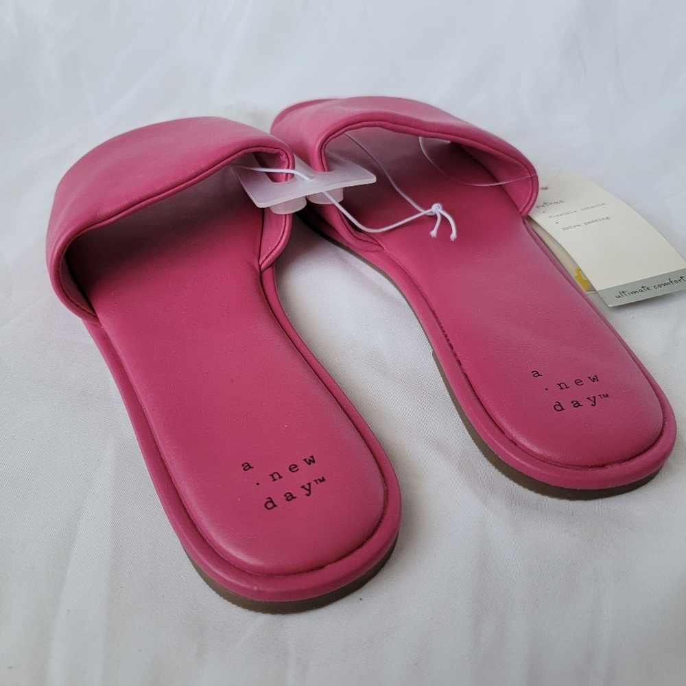 Women's Lulu Slide Sandals | Pink | A New Day - Picture 3 of 6